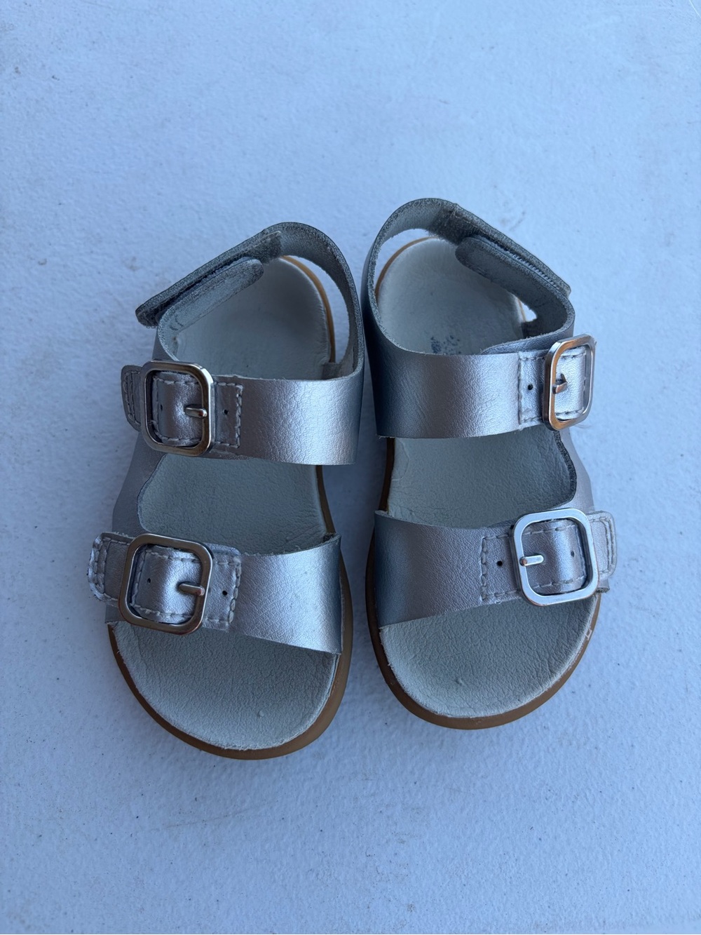 Merrell Baresteps Kids Metallic Silver Sandals 6.5 Wide